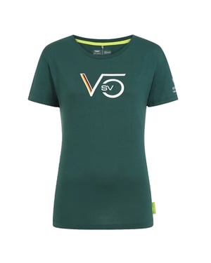 Aston Martin F1 Seabastian Vettel Coureur Dames Groen T-Shirt