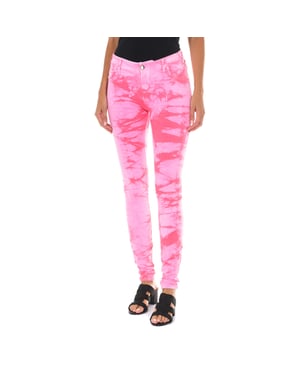 Lange pluche broek met elastische stof 10DB50210-J100 vrouw