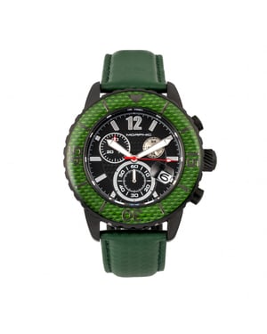 Morphic M51-serie chronograaf horloge met leren band met datum