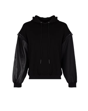 Les Hommes blouse Detachable Mannen zwart