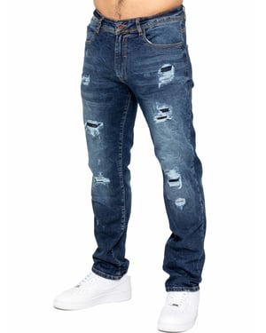 Enzo | Heren Gescheurde Denim Jeans