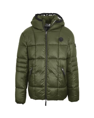 Plein Sport Small Circle Logo Quilted Green Jacket