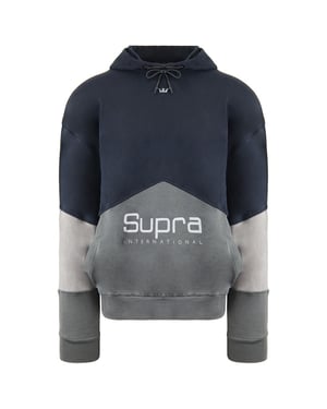 Supra Pullover Navy Blauw Heren 92 Fleece Hoodie 102552 018 met lange mouwen