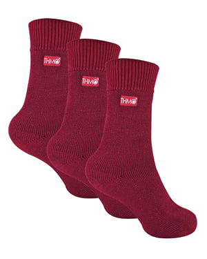 THMO - 3 paar thermo kindersokken - Fuchsia