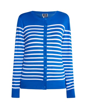 Dreimaster Vest Dames Koningsblauw wit