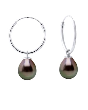 Creole Tahitian Pearls Dangle Peren 8-9 mm 925