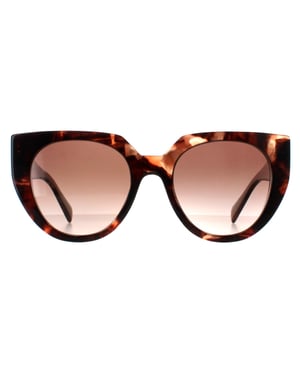 Prada PR14WS 01R0A6 caramel tortoise en poederbruin gradiÃ«nt zonnebril