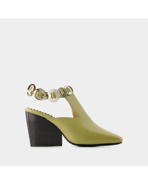 Aj1308 Sandalen - Toga Pulla - Leer - Groen