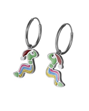 Orphelia 'Slang' Kinderen 925 Echt Zilveren Dangle Oorbellen - Zilver ZO-7454