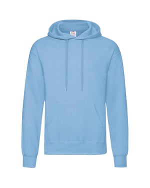 Fruit Of The Loom Unisex Volwassenen Klassiek Sweatshirt met capuchon (Hemelsblauw)