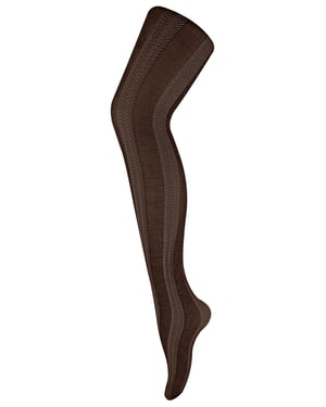 Sock Snob Dames80 denier ondoorzichtig patroon panty's - Stripe Bruin