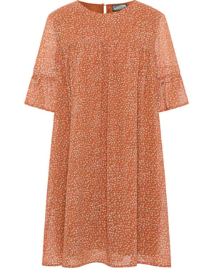 Dreimaster Jurk Dames Oranje Veelkleurig