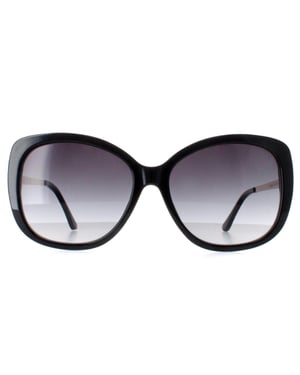 Calvin Klein CK22548S 001 glanzend zwart goud grijs gradiÃ«nt zonnebril