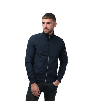 Heren Jack en Jones Mash Harrington Jacket in Navy