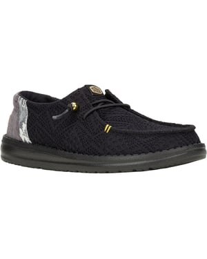 HEYDUDE Wendy Boho Crochet Polyester Damesschoenen Zwart