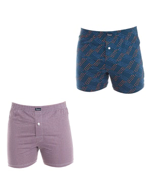 2er-Pack Essential-Boxershorts mit Gummiband, Modell A0100 für Herren.