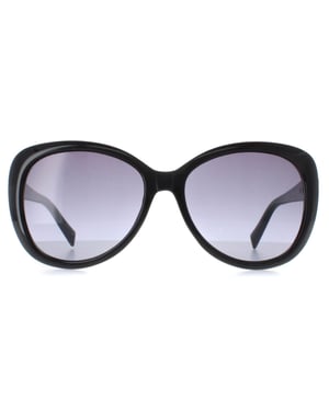 Karen Millen KM5049 001 zwart donkergrijs gradiÃ«nt zonnebril