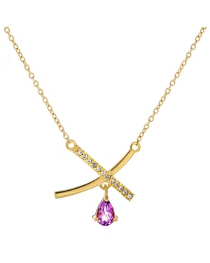 Orphelia 'Charlotte' Dames 925 Sterling Zilveren Halsketting - Goud ZK-7580/A