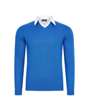 Cappuccino Italia Trui Mock Pullover Blauw