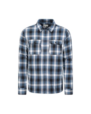 Mountain Warehouse Heren Stream II molton gevoerd overhemd (Blauw)