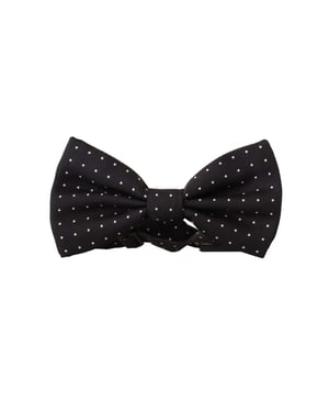 Dolce & Gabbana Grijs 100% Zijde Verstelbare Nek Papillon Mannenstropdas