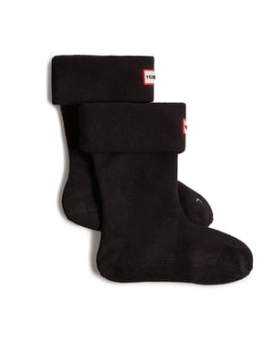Hunter gerecyclede kindersokken in zwart fleece