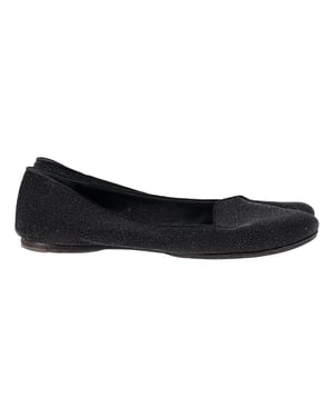 Saint Laurent Glanzende Ballerina's in Zwarte Glitters