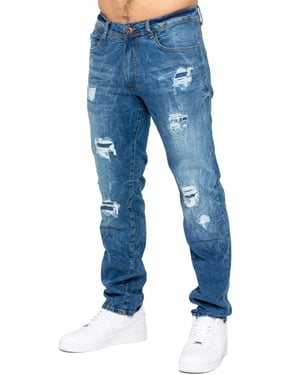 Enzo | Heren Gescheurde Denim Jeans