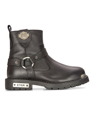 Leren militaire laarzen voor heren Zwart Combat Biker Motorcycle Punk Western Boot
