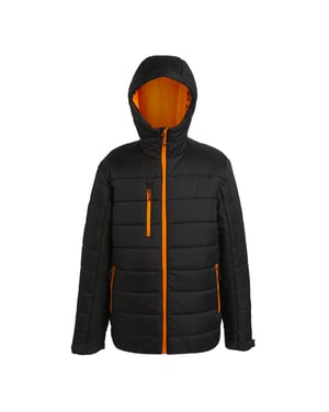 Regatta Thermisch gewatteerd jack voor heren (Zwart/Oranje Pop)