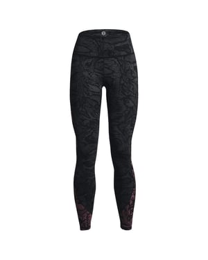 Under Armour Rush Bedrukte Legging Dames Zwart