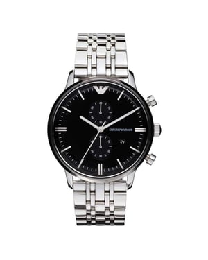 Emporio Armani AR0389 Chronograaf Zwarte Wijzerplaat Herenhorloge