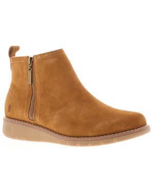 Hush Puppies Maddy Wide Suede Grijze Laarzen Voor Dames