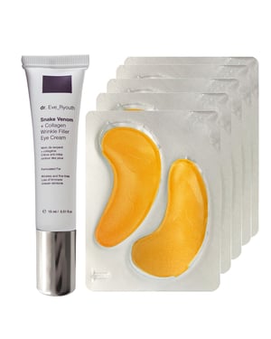 24K Goud + Antioxidant Hydraterende Oogbehandelingen Pads + Slangengif + Collageen Rimpelvuller Oogcrème 15