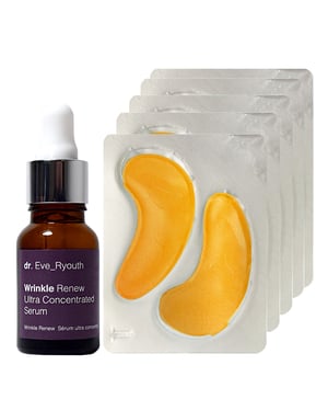 Wrinkle Renew Ultra Geconcentreerd Serum 15ml + 24K Goud + Antioxidant Hydraterende Oogbehandelingen Pads