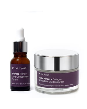 Wrinkle Renew Ultra Geconcentreerd Serum 15 ml & Slangengif + Collageen Rimpelvuller Dagcrème 50 ml