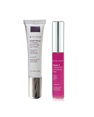 Slangengif + Collageen rimpelvuller oogcrème 15 + vitamine E en pepermunt voor een vollere lip 8ml