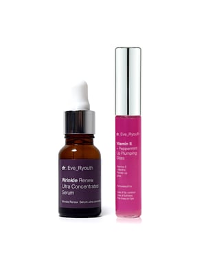 Wrinkle Renew Ultra Geconcentreerd Serum 15ml + Vitamine E en Pepermunt Lip Plumps 8ml