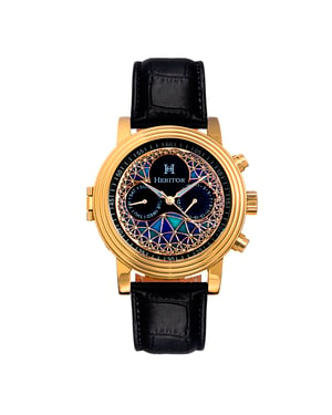 Heritor Automatisch Legacy horloge met leren bandje met dag/datum
