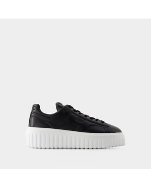 H-Stripes Allacciato Sneakers - Hogan - Leer - Zwart