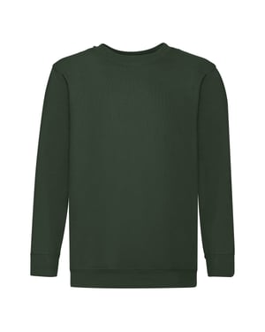 Fruit of the Loom Kinder/Kids Premium Sweatshirt met Inzetstuk (Fles groen)