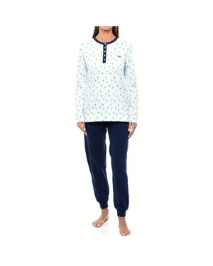 KLP2 Vrouwen Lange Mouwen Pluche Winterpyjama