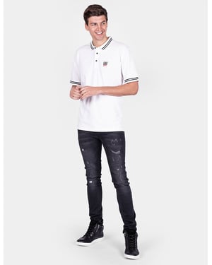 Les Hommes Poloshirt LHU Gang Mannen Wit