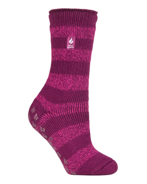 Heat Holders Dames Winter Thermische Slipper Sokken - Deep Fuchsia / Berry (Sevilla)