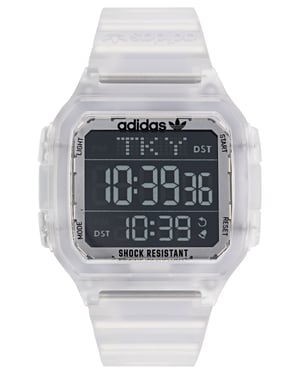 Adidas Originals Originals Street Digitale Eén Gmt Unisex Transparante Horloge AOST22049