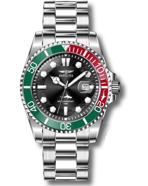 Invicta Pro Diver 44706 Heren Horloge - Quartz Uurwerk - Roestvrij Staal met zwarte Wijzerplaat - 43mm