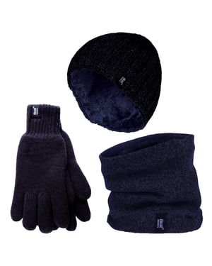 Heat Holders - Heren Muts, Sjaal & Handschoenen Set - Winter Accessoires Set - Marine