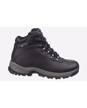 Hi-Tec Eurotrek Lite Waterproof Faux Leren Heren Donker Chocolade Wandelschoenen
