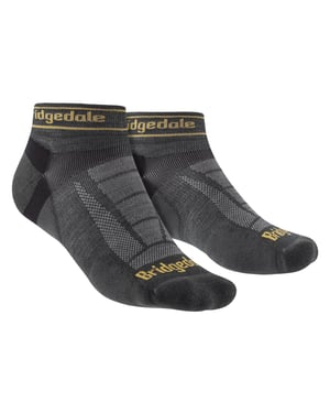 Bridgedale - Heren Hardloop Ultralichte Merino Lage Sokken - Gunmetal