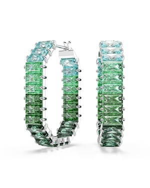 Swarovski 'Matrix Baguette' Dames Oorbellen van Basismetaal - Zilver 5705787
